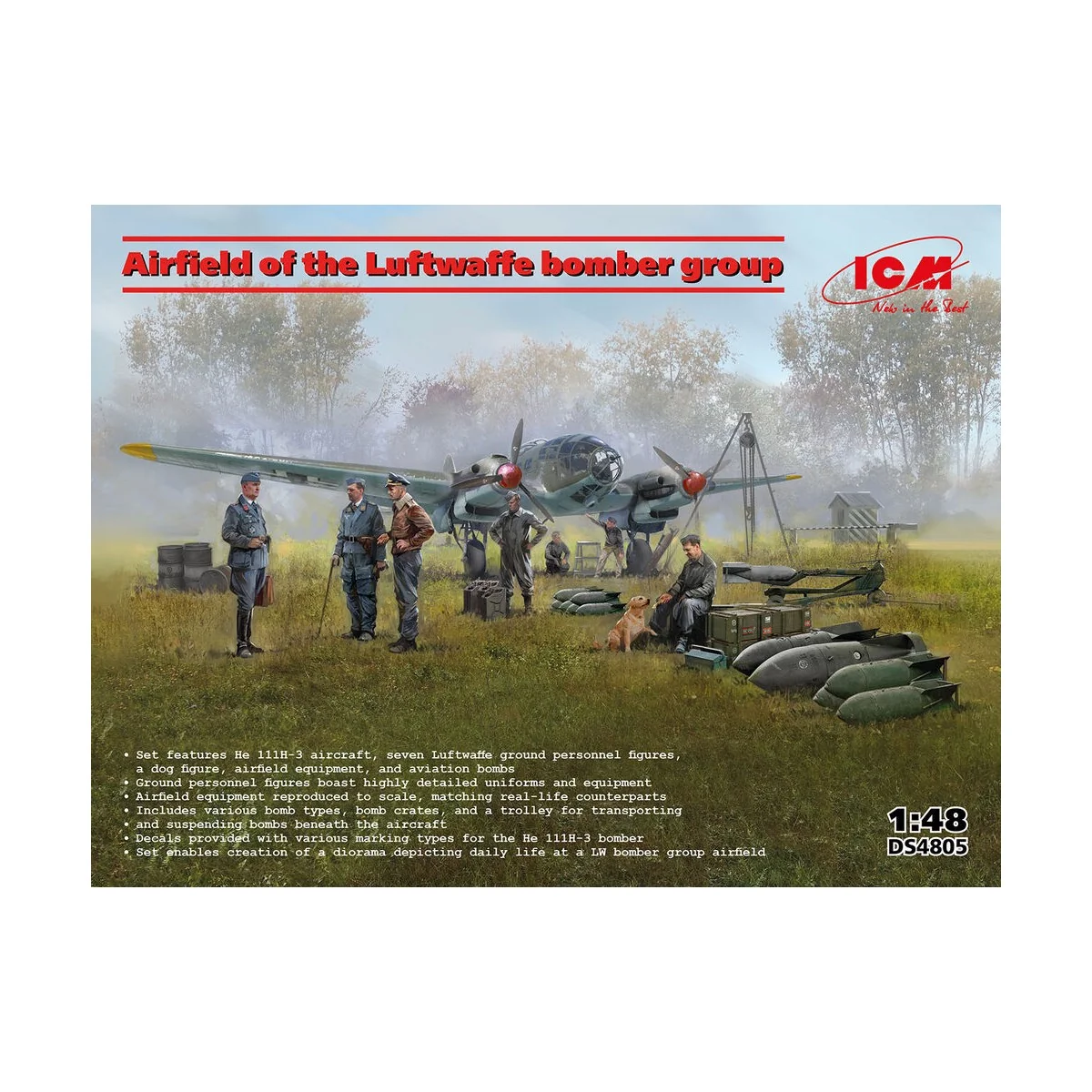 Airfield of the Luftwaffe bomber group - ICM DS4805