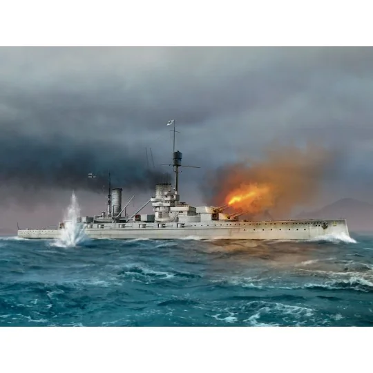 König WWI German Battleship Full hull and waterline - ICM S.014