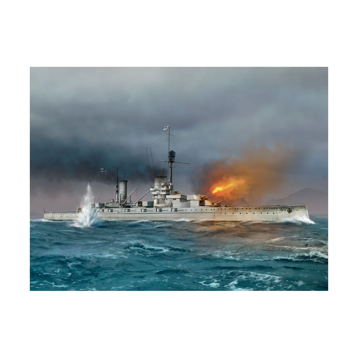 König WWI German Battleship Full hull and waterline, 1/700 - ICM S.014