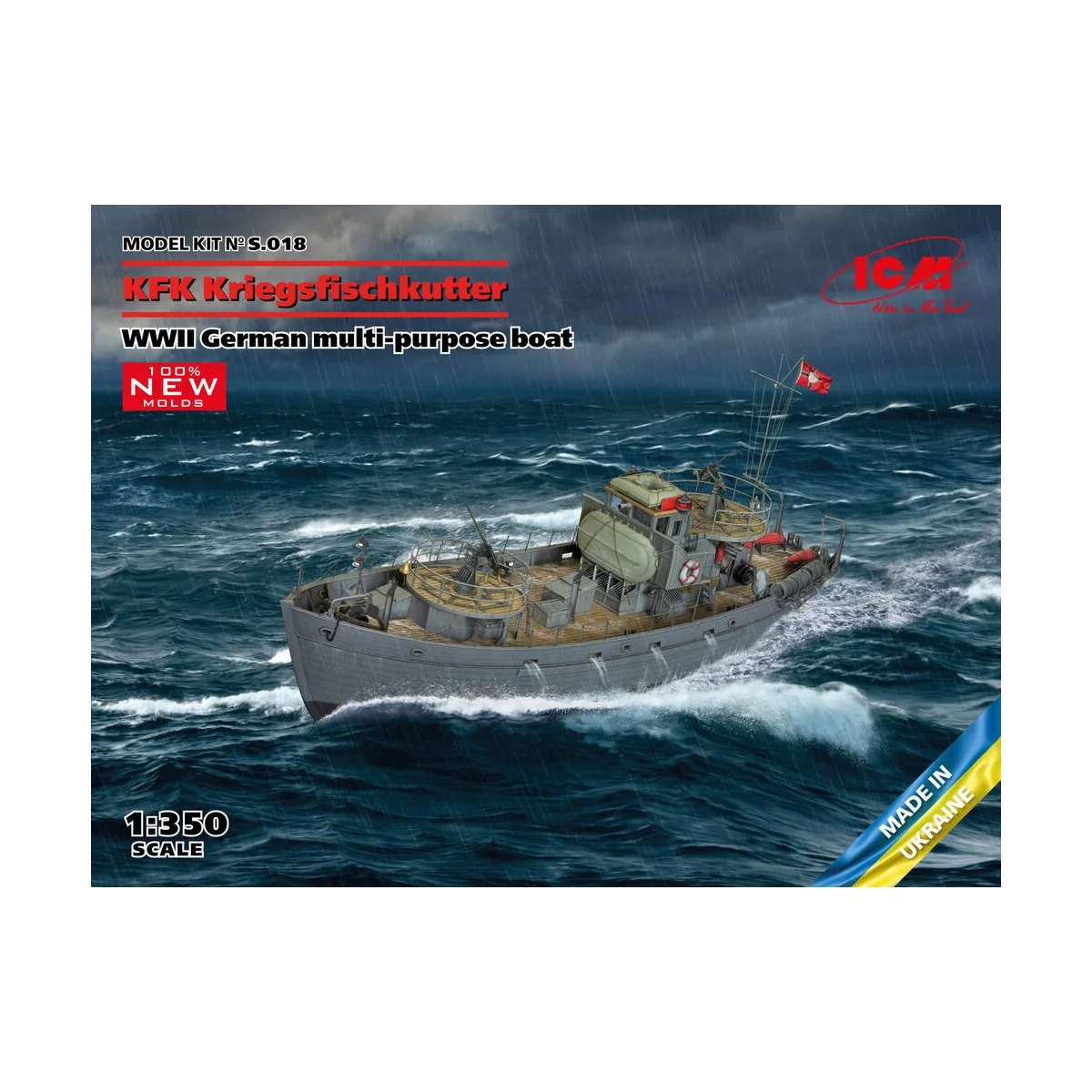 KFK Kriegsfischkutter, WWII German multi-purpose boat(100% new mold...