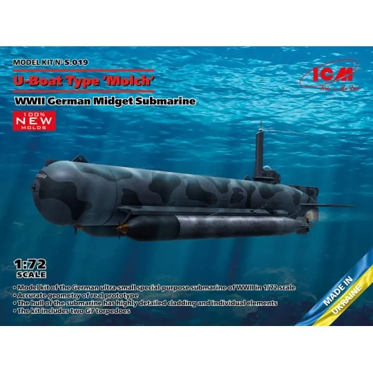 U-Boat Type Molch, WWII German Midget Submarine (100% new molds) - ...
