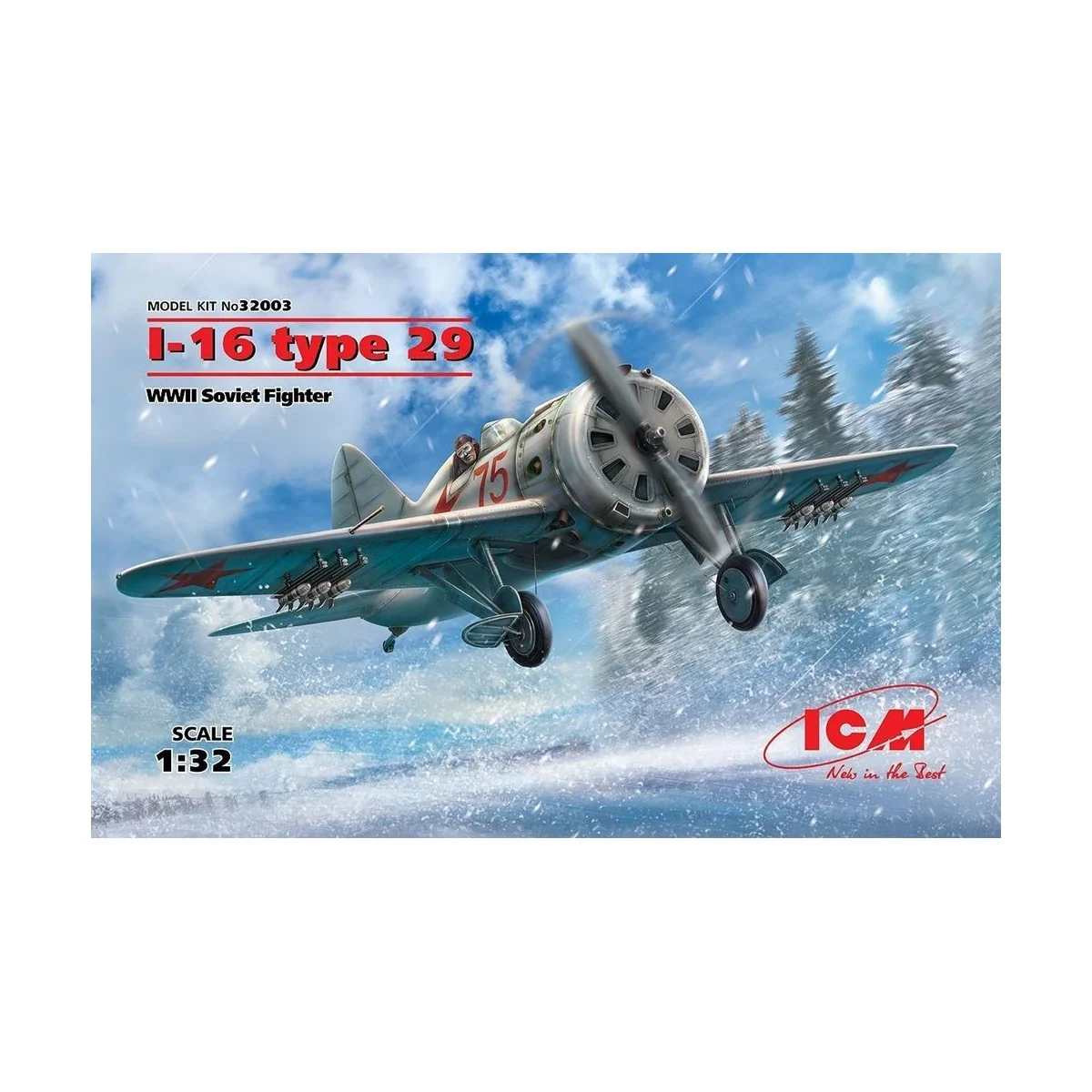 I-16 type 29, WWII Soviet Fighter, 1/32 - ICM 32003