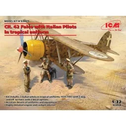 CR. 42 Falco with Italian Pilots in tropical uniform - ICM 32025