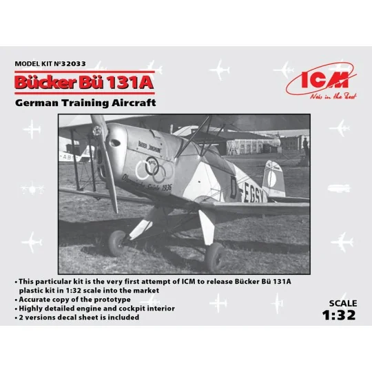 Bücker Bü 131A, German Training Aircraft, 1/32 - ICM 32033 Bücker Bü 131A, German Training Aircraft, 1/32 - ICM 32033