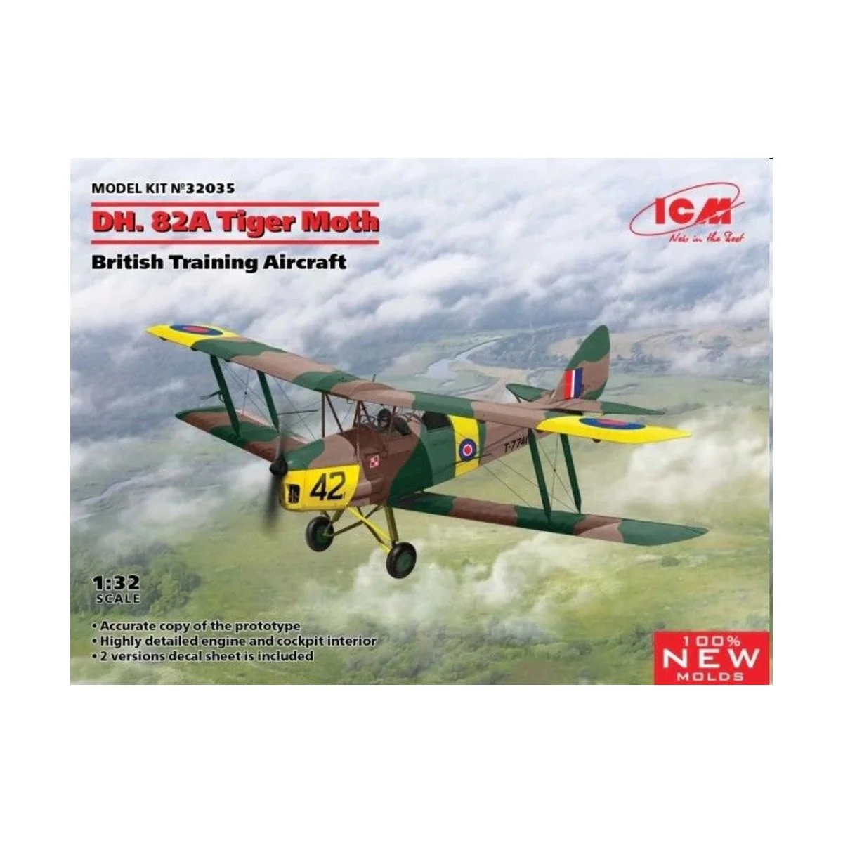 D.H. 82A Tiger Moth, British Training Aircraft, 1/32 - ICM 32035