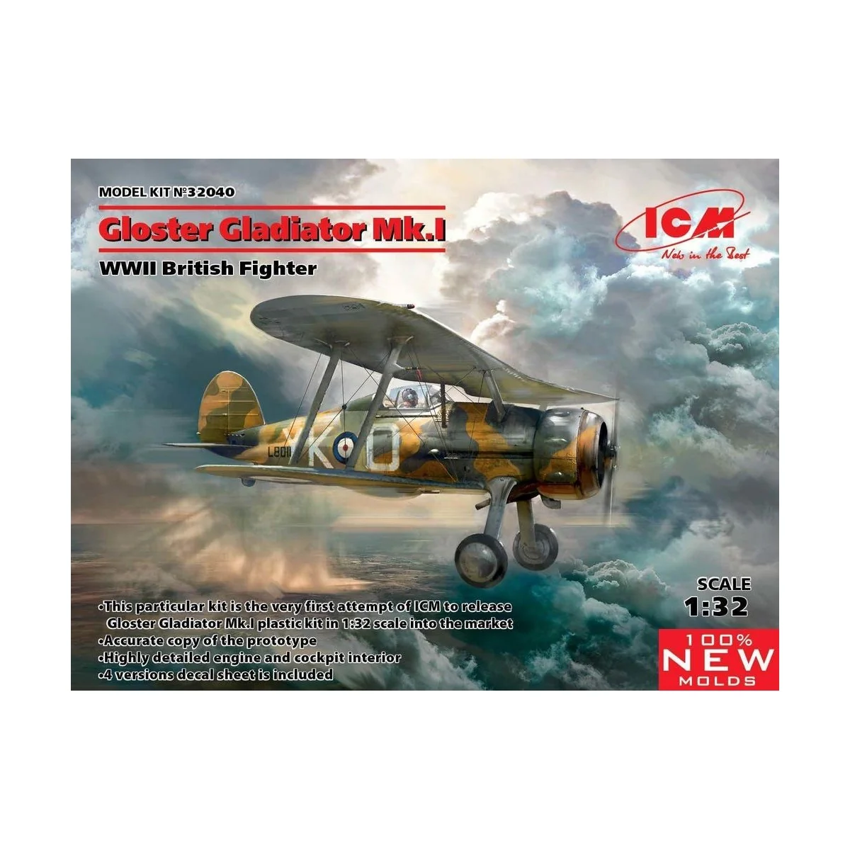 Gloster Gladiator Mk.I,WWII British Figh - ICM 32040