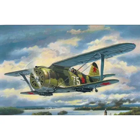 I-153 "Chaika", WWII Soviet Biplane Fighter, 1/72 - ICM 72074
