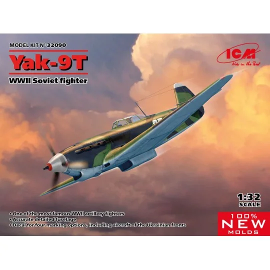 Yak-9T, WWII Soviet fighter, 1/32 - ICM 32090