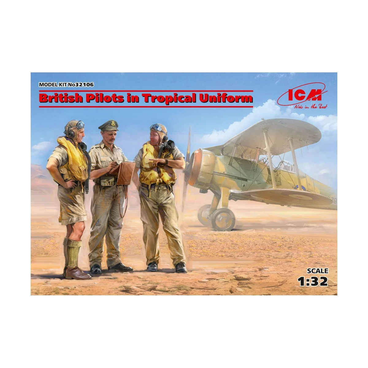British Pilots in Tropical Uniform(1939-1943)(3 figures), 1/32 - IC... British Pilots in Tropical Uniform(1939-1943)(3 figures), 1/32 - IC...