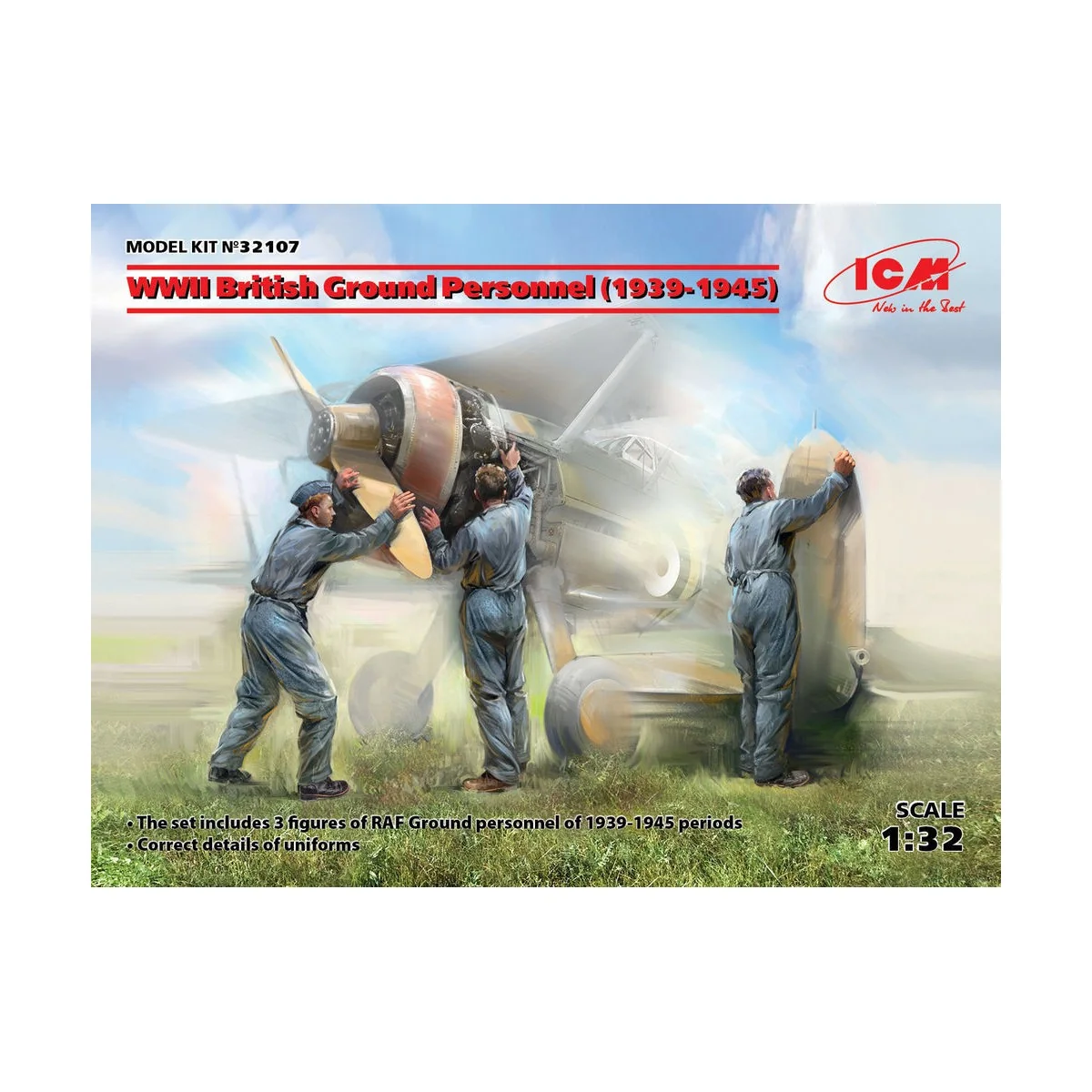 WWII British Ground Personnel(1939-1945)(3 figures) - ICM 32107