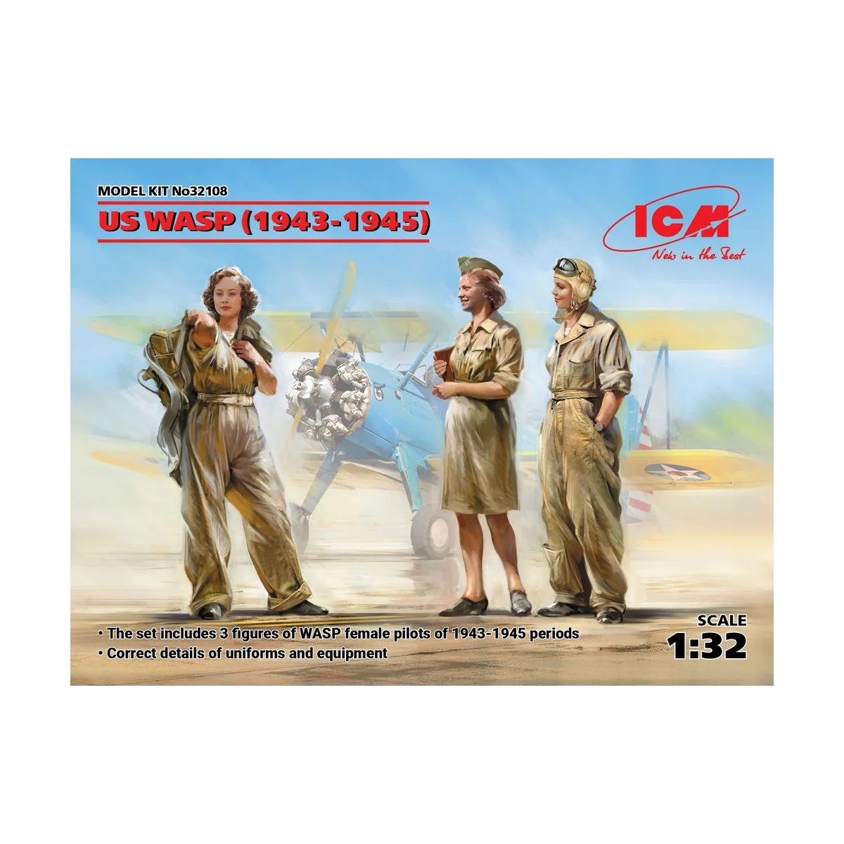 US WASP (1943-1945) (3 figures), 1/32 - ICM 32108