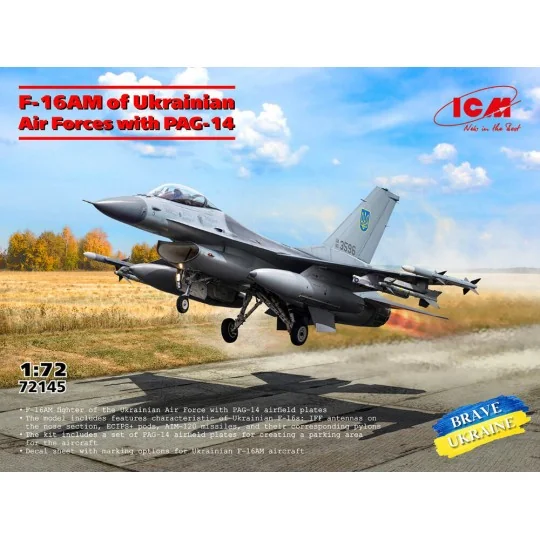 F-16AM of Ukrainian Air Forces with PAG-14 - ICM 72145