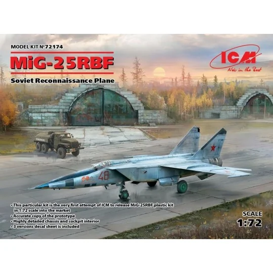 MiG-25 RBF, Soviet Reconnaissance Plane, 1/72 - ICM 72174 MiG-25 RBF, Soviet Reconnaissance Plane, 1/72 - ICM 72174