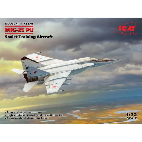 MiG-25PU, Soviet Training Aircraft, 1/72 - ICM 72178 MiG-25PU, Soviet Training Aircraft, 1/72 - ICM 72178