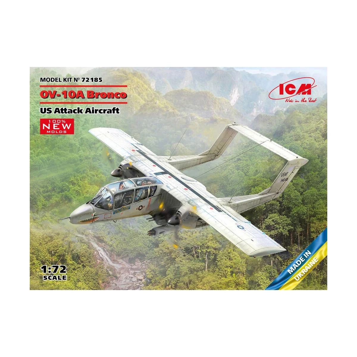 OV-10A Bronco, US Attack Aircraft (100% new molds), 1/72 - ICM 72185