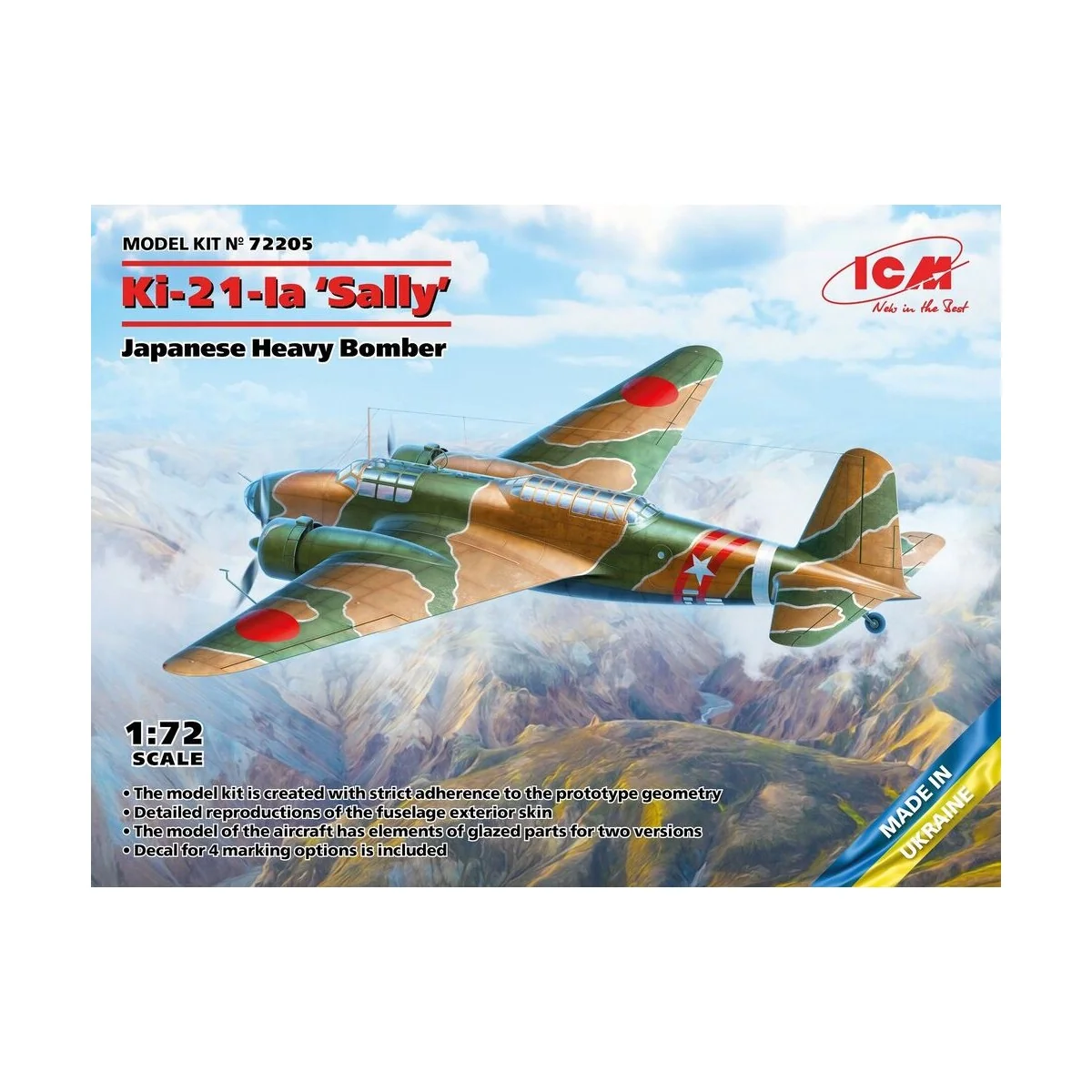 Ki-21-Ia 'Sally', Japanese Heavy Bomber, 1/72 - ICM 72205 Ki-21-Ia 'Sally', Japanese Heavy Bomber, 1/72 - ICM 72205