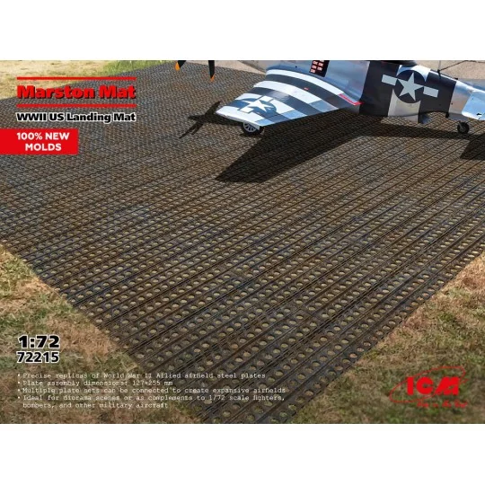 Marston Mat, US Landing Mat WWII (100% new molds), 1/72 - ICM 72215