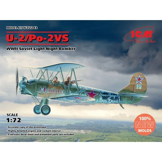 U-2/Po-2VS, WWII Soviet Light Night Bomber, 1/72 - ICM 72243