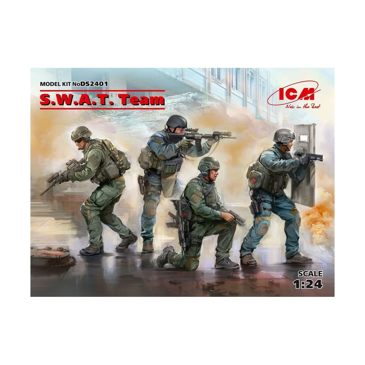 S.W.A.T. Team (4 figures), 1/24 - ICM DS2401