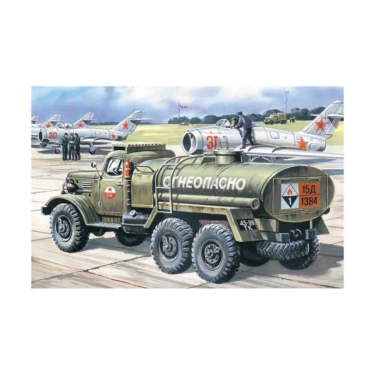 Russischer Militär-LKW Zil-157 Tankwagen, 1/72 - ICM 72561