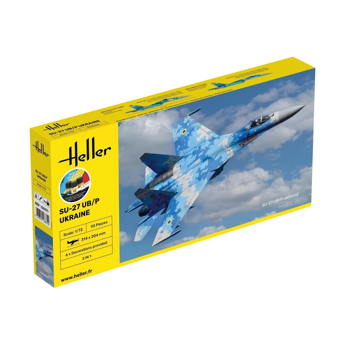 STARTER KIT SU-27 UB/P Ukraine, 1/72 - Heller 56371
