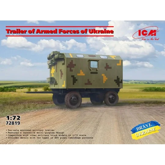 Trailer of Armed Forces of Ukraine, 1/72 - ICM 72819 Trailer of Armed Forces of Ukraine, 1/72 - ICM 72819