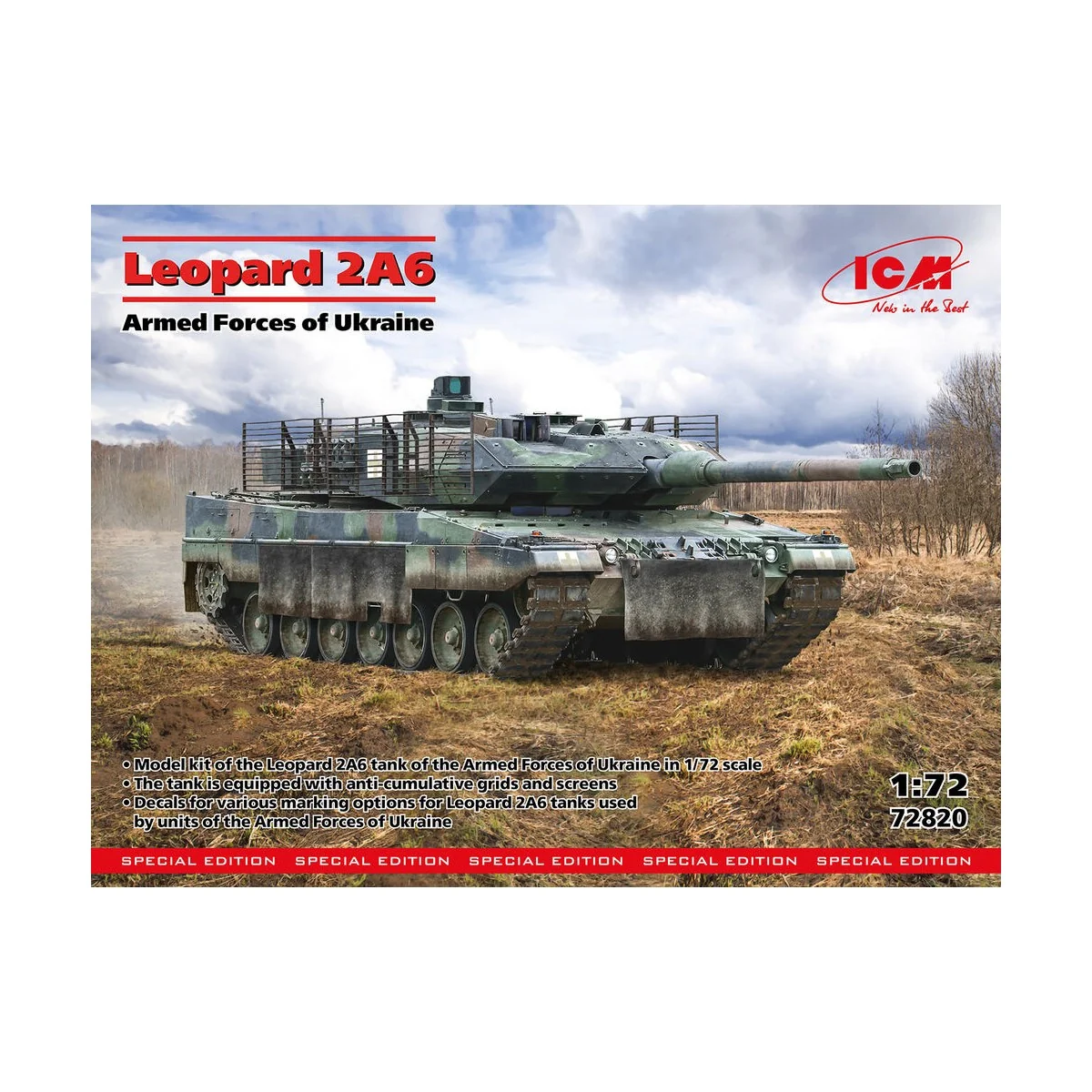Leopard 2A6 of the Armed Forces of Ukraine, 1/72 - ICM 72820