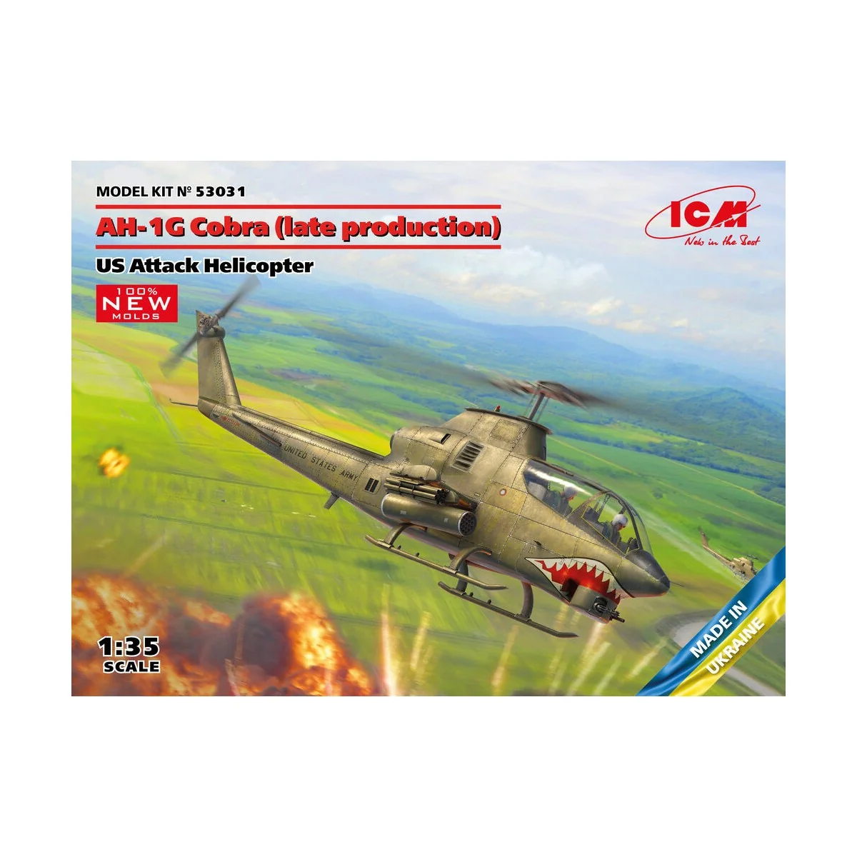 AH-1G Cobra (late production), US Attack Helicopter (100% new molds...