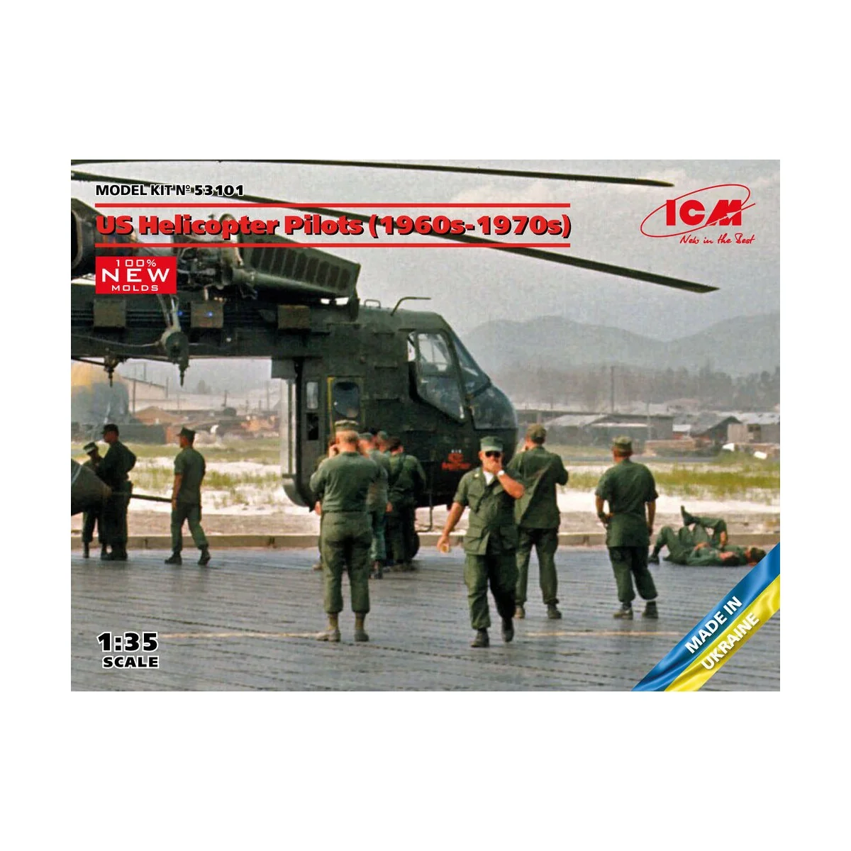 US Helicopter Pilots (1960s-1970s) (100% new molds), 1/35 - ICM 53101 US Helicopter Pilots (1960s-1970s) (100% new molds), 1/35 - ICM 53101