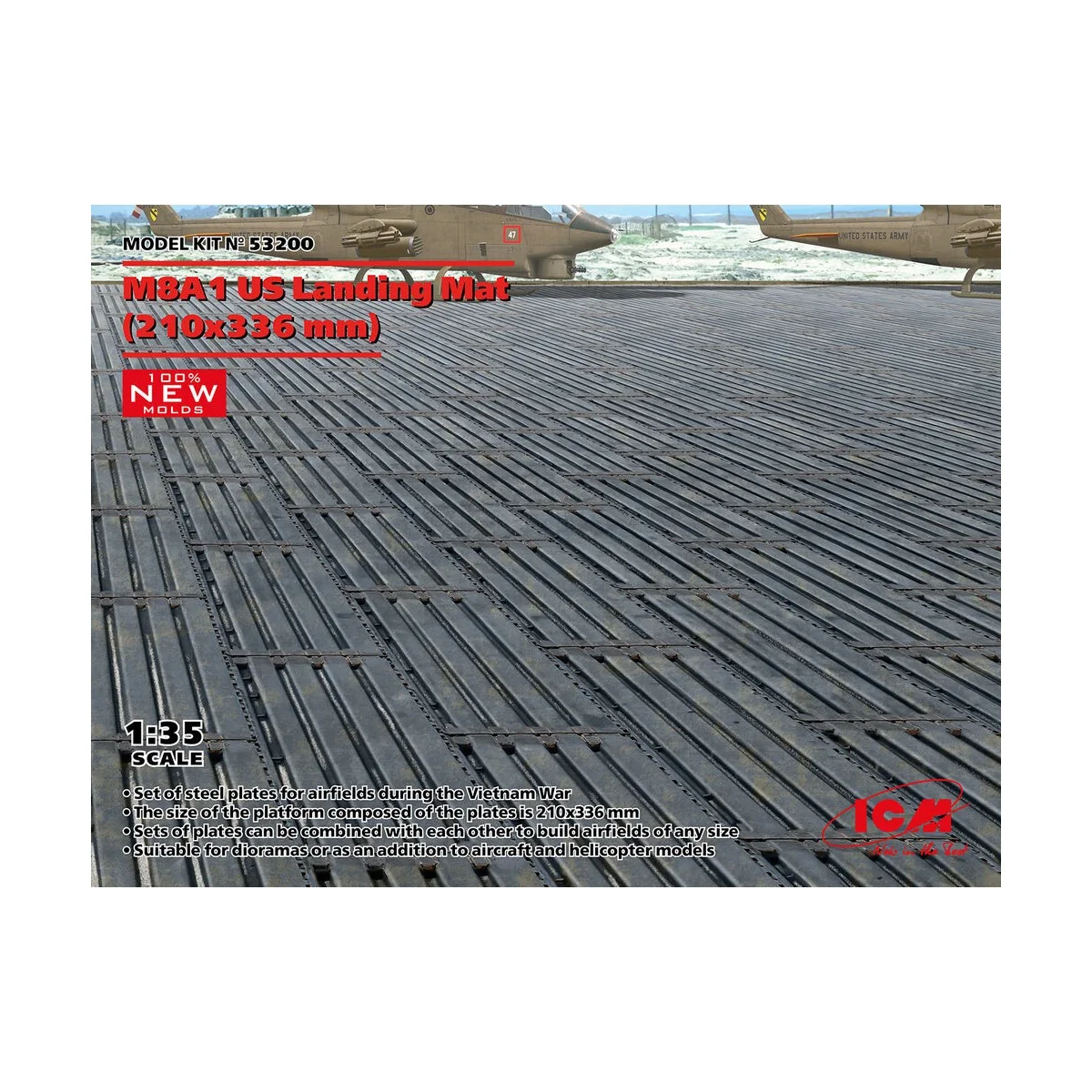 M8A1 US Landing Mat (210?336 mm) (100% new molds) - ICM 53200