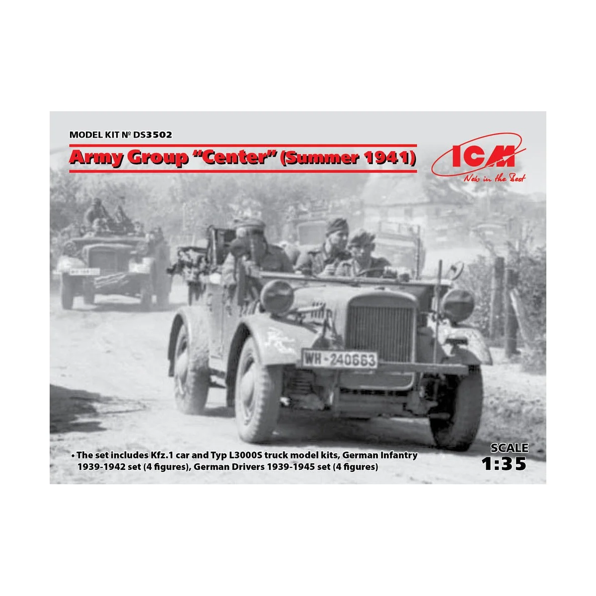 Army Group"Center"(Summer 1941)(Kfz1,Typ L3000S,German Infantry(4 f...