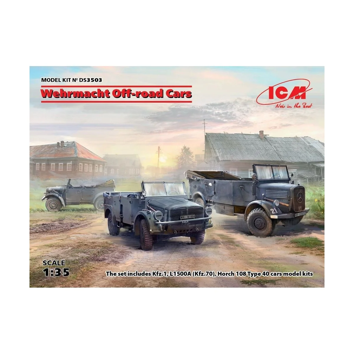 Wehrmacht Off-road Cars (Kfz1, Horch 108 Typ 40, L1500A), 1/35 - IC...