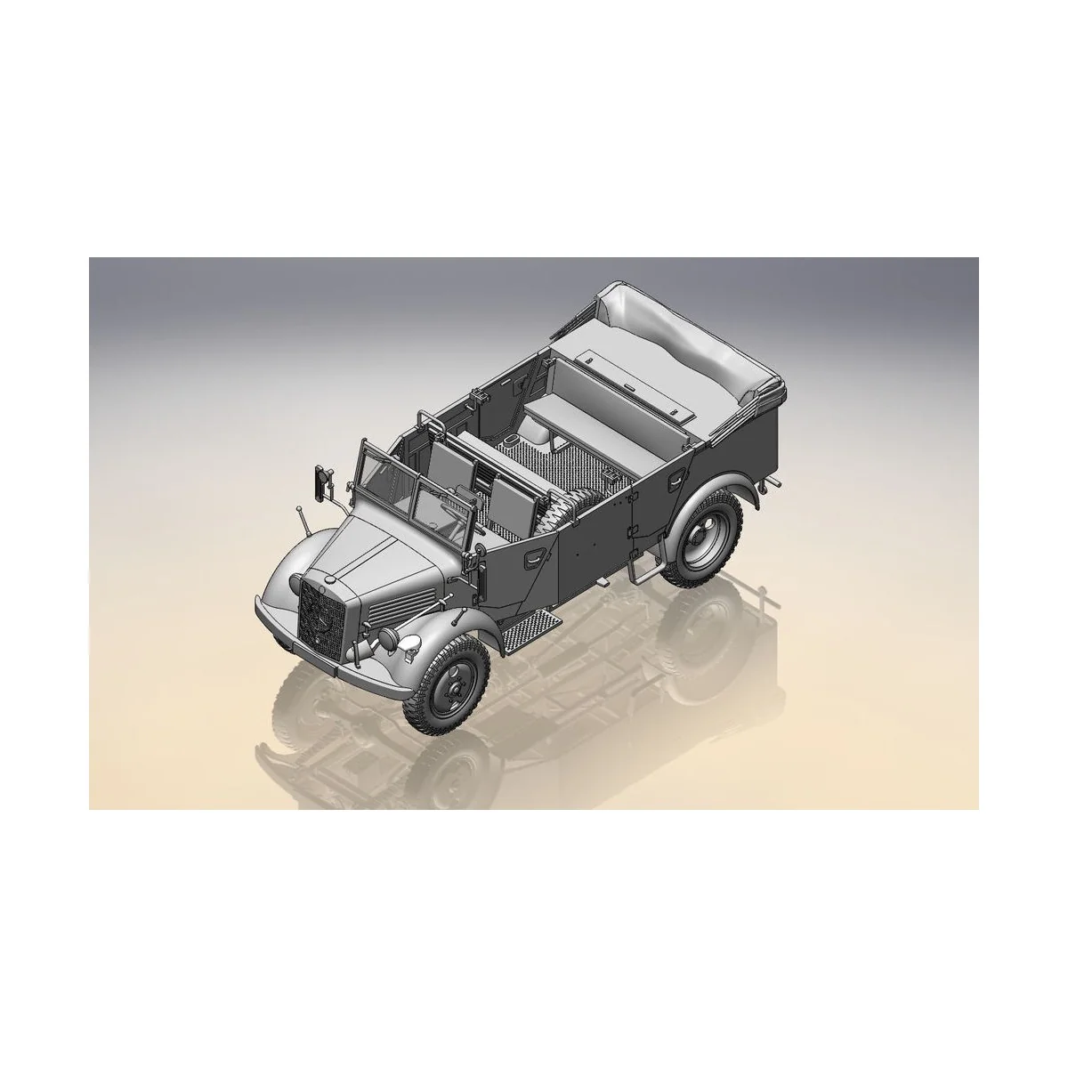 Wehrmacht Off-road Cars (Kfz1,Horch 108 Typ 40, L1500A) - ICM DS3503