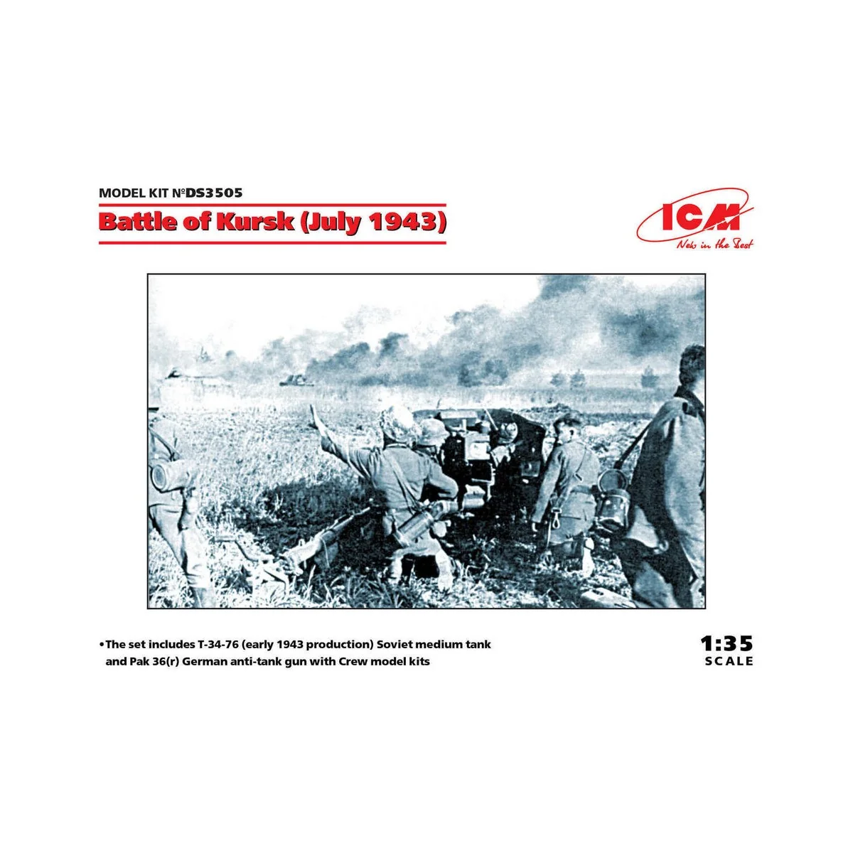 Battle of Kursk(July 1943)(T-34-76(early 1943), Pak 36(r )with Crew...