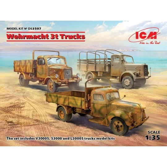 Wehrmacht 3t Trucks (V3000S, KHD S3000, L3000S), 1/35 - ICM DS3507