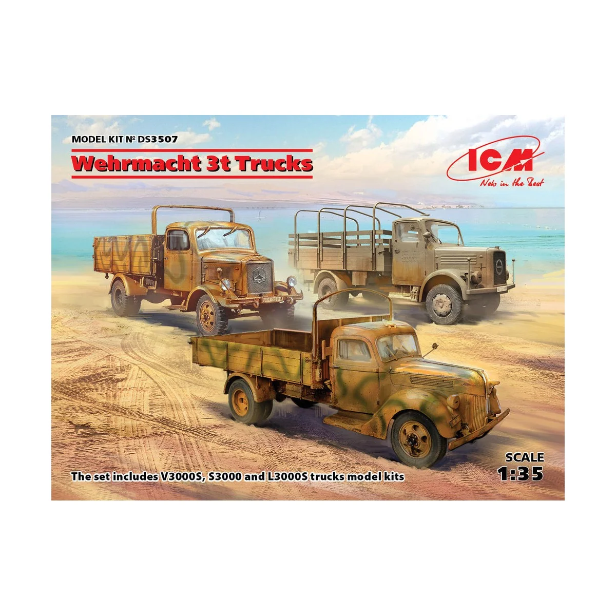 Wehrmacht 3t Trucks (V3000S, KHD S3000, L3000S), 1/35 - ICM DS3507