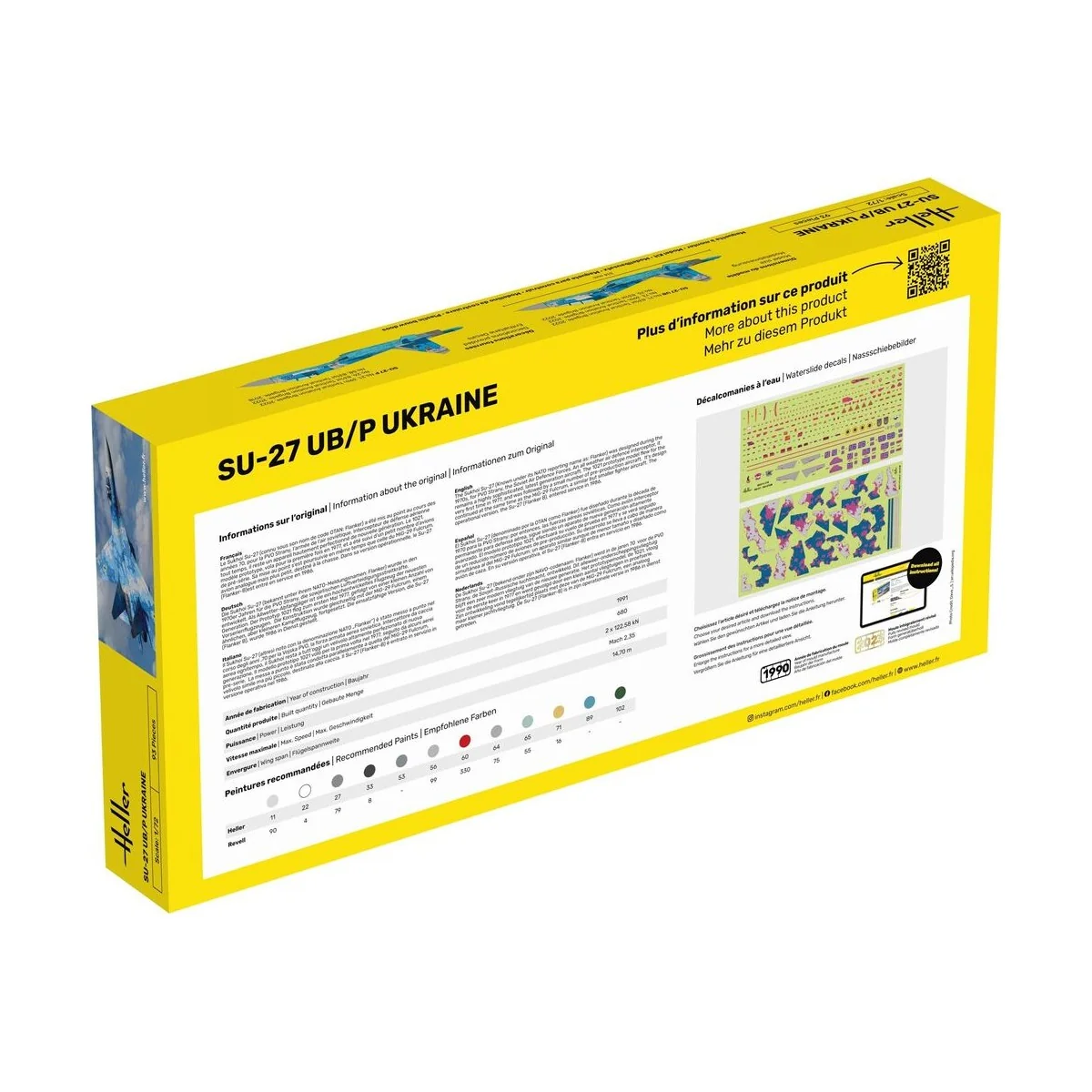 STARTER KIT SU-27 UB/P Ukraine, 1/72 - Heller 56371