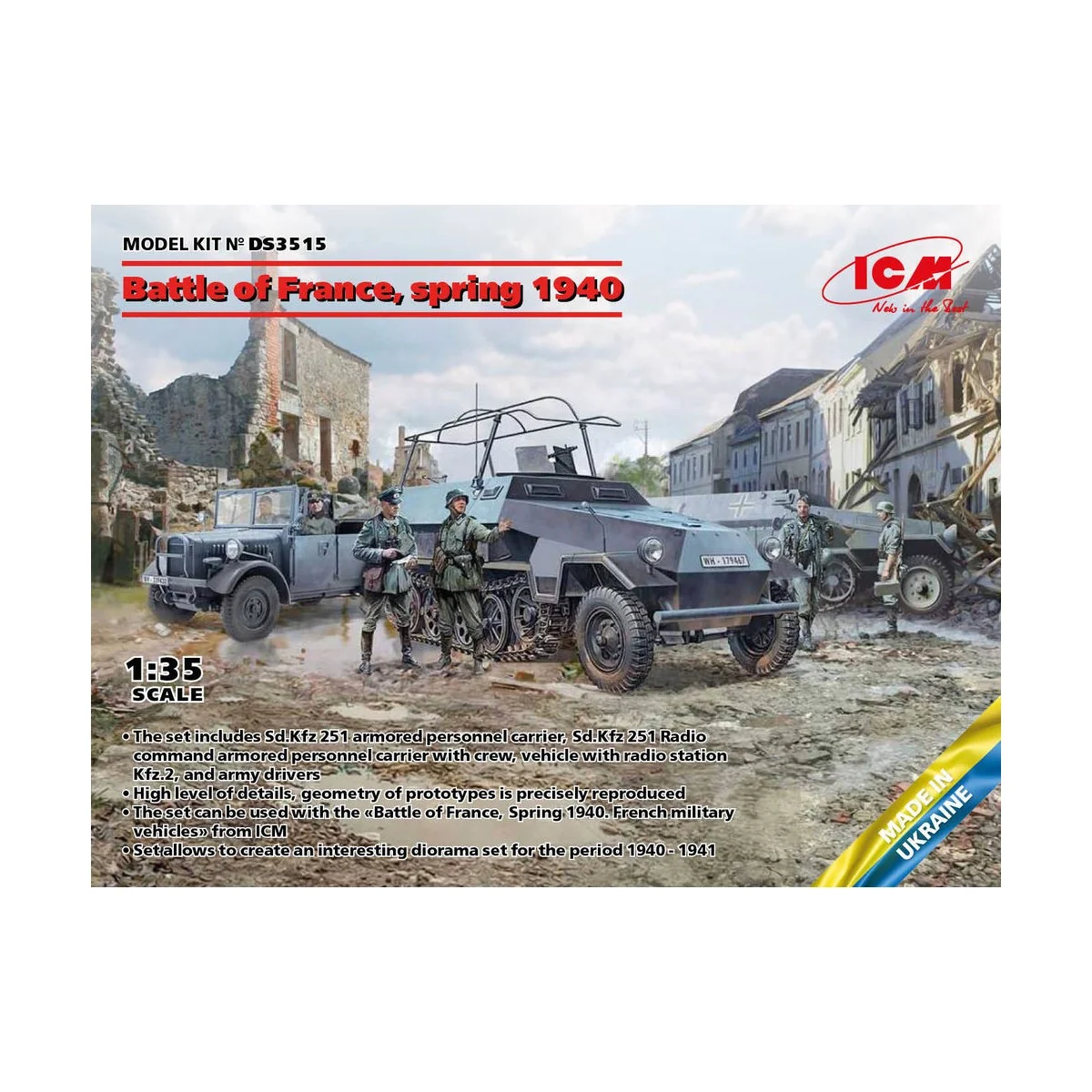 Battle of France, spring 1940. German combat vehicles, 1/35 - ICM D... Battle of France, spring 1940. German combat vehicles, 1/35 - ICM D...