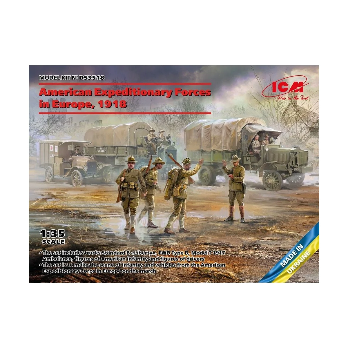 American Expeditionary Forces in Europe, 1918, 1/35 - ICM DS3518 American Expeditionary Forces in Europe, 1918, 1/35 - ICM DS3518