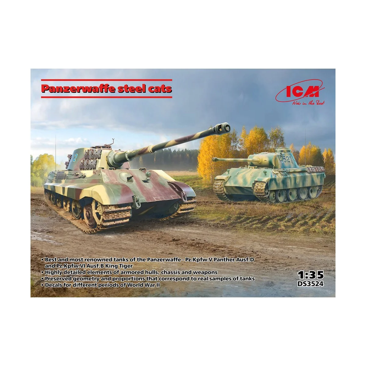 Panzerwaffe steel cats, 1/35 - ICM DS3524