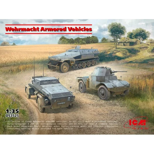 Wehrmacht Armored Vehicles, 1/35 - ICM DS3525 Wehrmacht Armored Vehicles, 1/35 - ICM DS3525