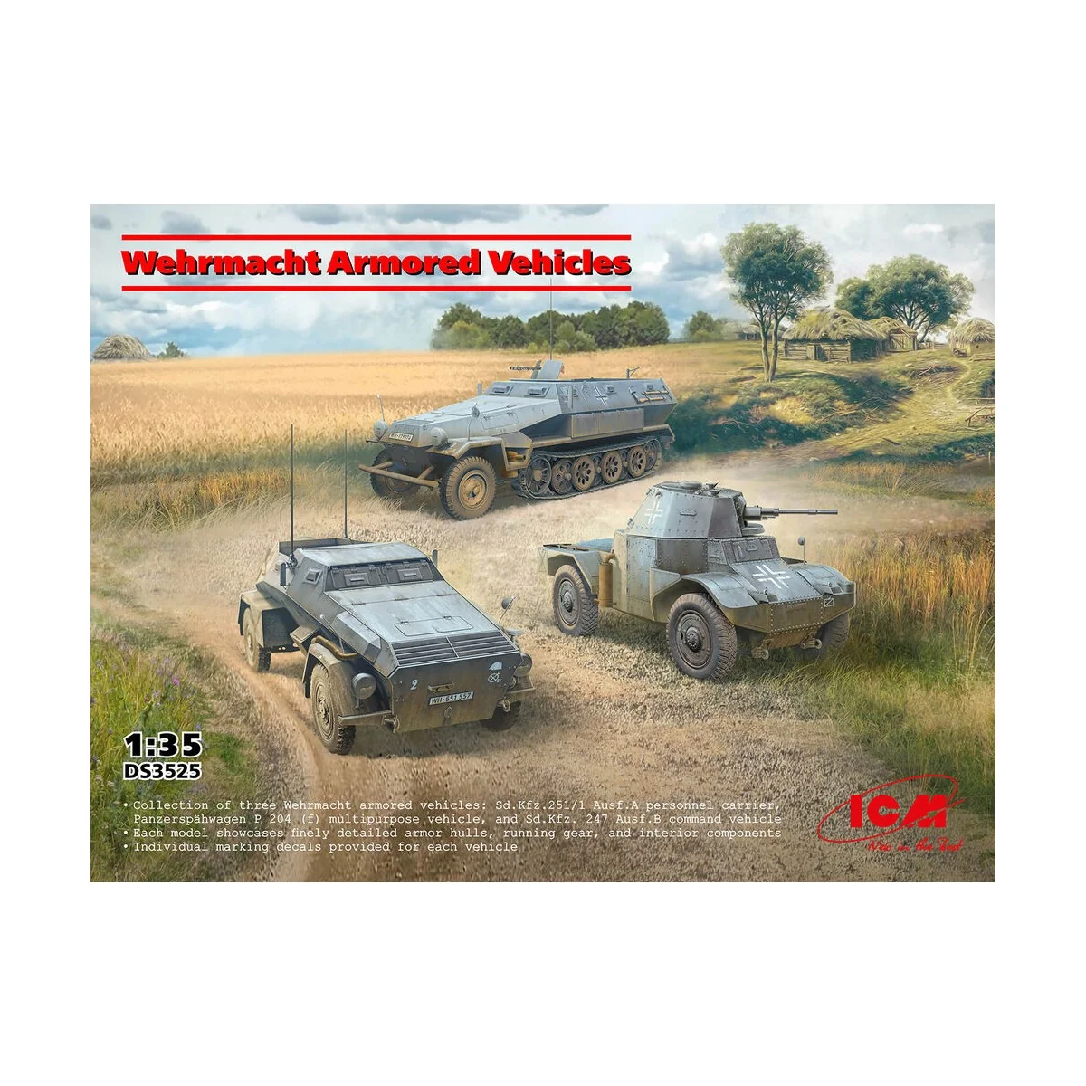 Wehrmacht Armored Vehicles, 1/35 - ICM DS3525 Wehrmacht Armored Vehicles, 1/35 - ICM DS3525