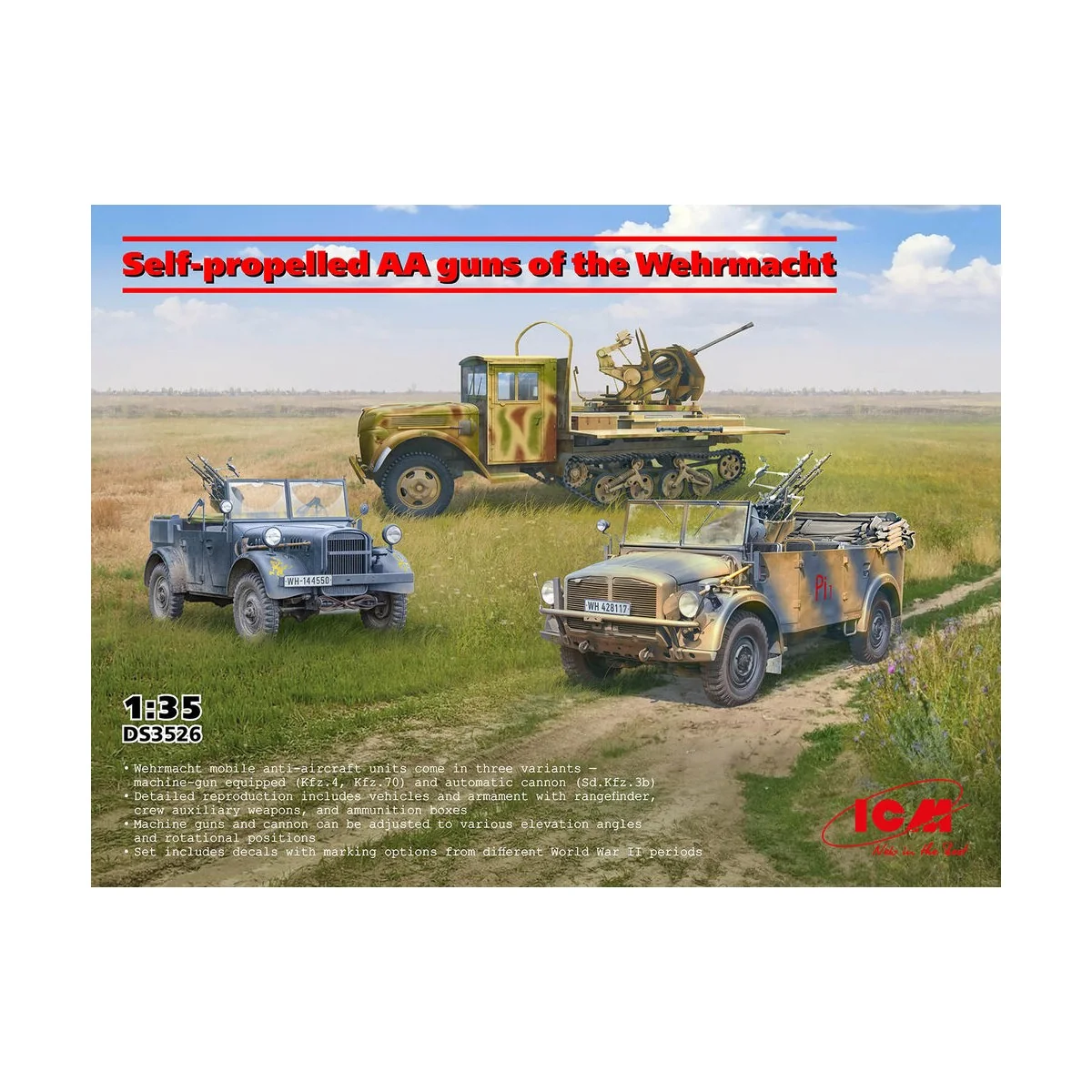 Self-propelled AA guns of the Wehrmacht2800, 1/35 - ICM DS3526