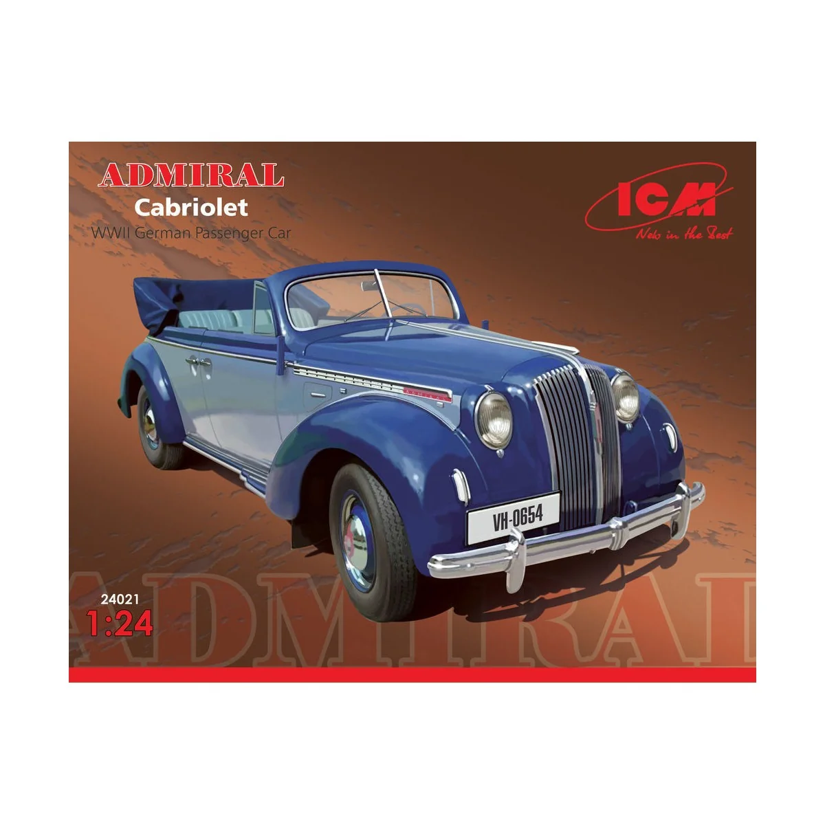 Admiral Cabriolet WWII German Passenger Car, 1/24 - ICM 24021