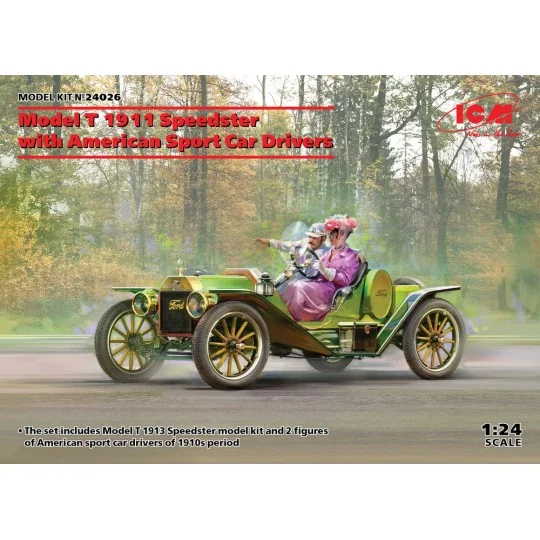Model T 1913 Speedster with American Sport Car Drivers - ICM 24026