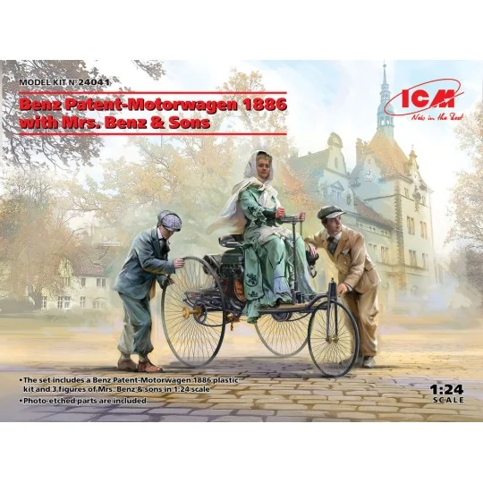 Benz Patent-Motorwagen 1886 with Mrs. Benz & Sons, 1/24 - ICM 24041 Benz Patent-Motorwagen 1886 with Mrs. Benz & Sons, 1/24 - ICM 24041