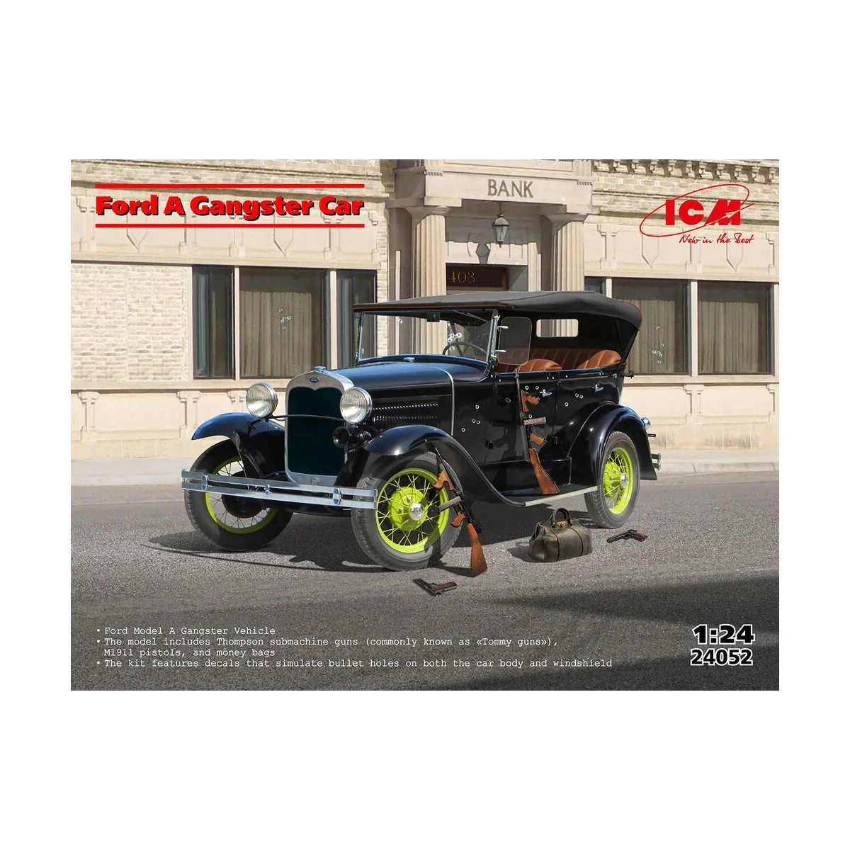 Ford A Gangster Car, 1/24 - ICM 24052 Ford A Gangster Car, 1/24 - ICM 24052