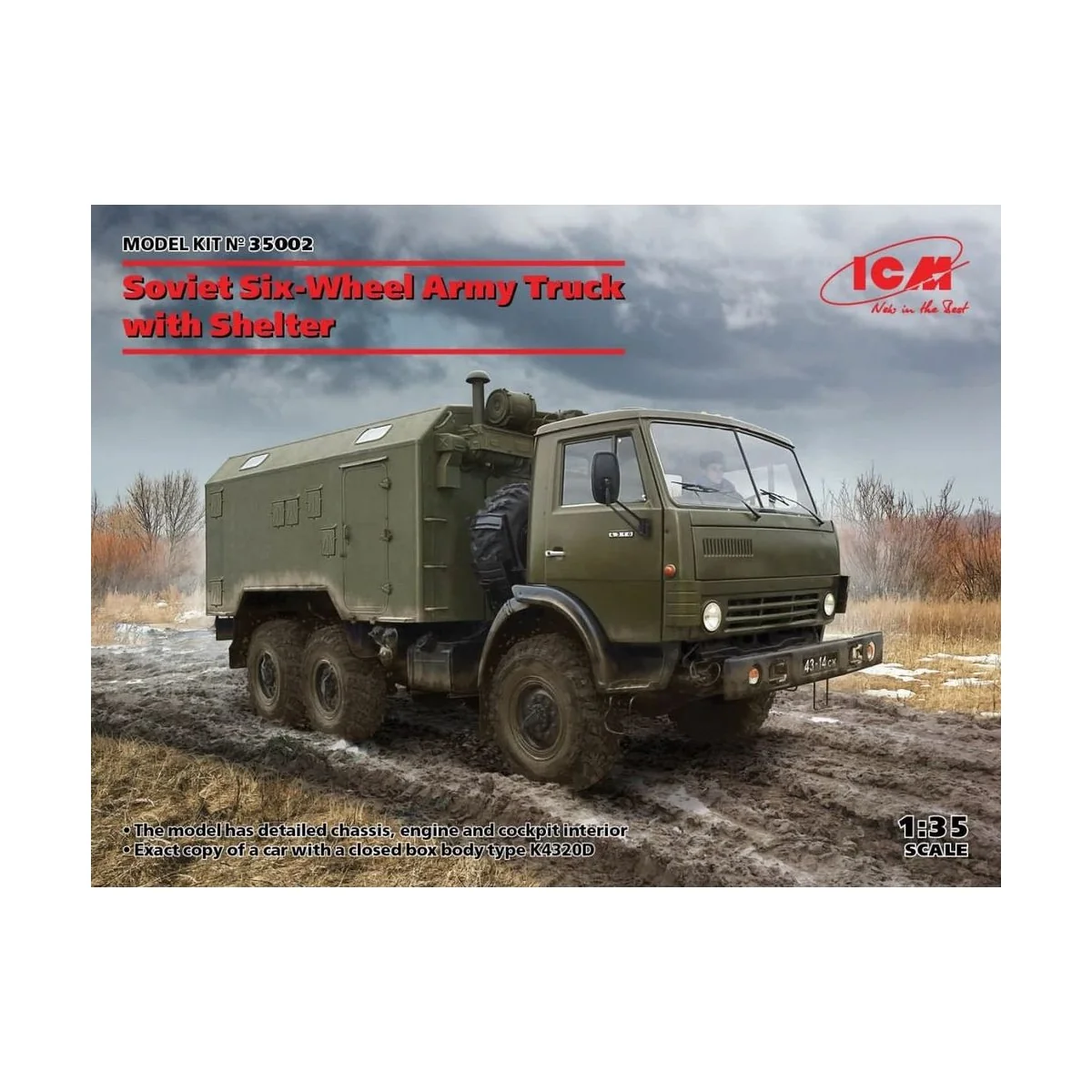 Soviet Six-Wheel Army Truck with Shelter, 1/35 - ICM 35002