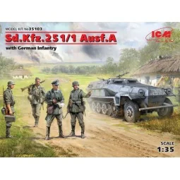 Sd.Kfz.251/1 Ausf.A with German Infantry, 1/35 - ICM 35103