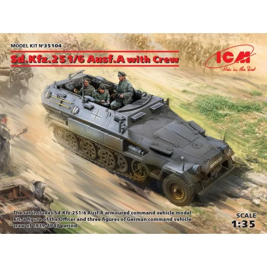 Sd.Kfz.251/6 Ausf.A with Crew, Limited, 1/35 - ICM 35104